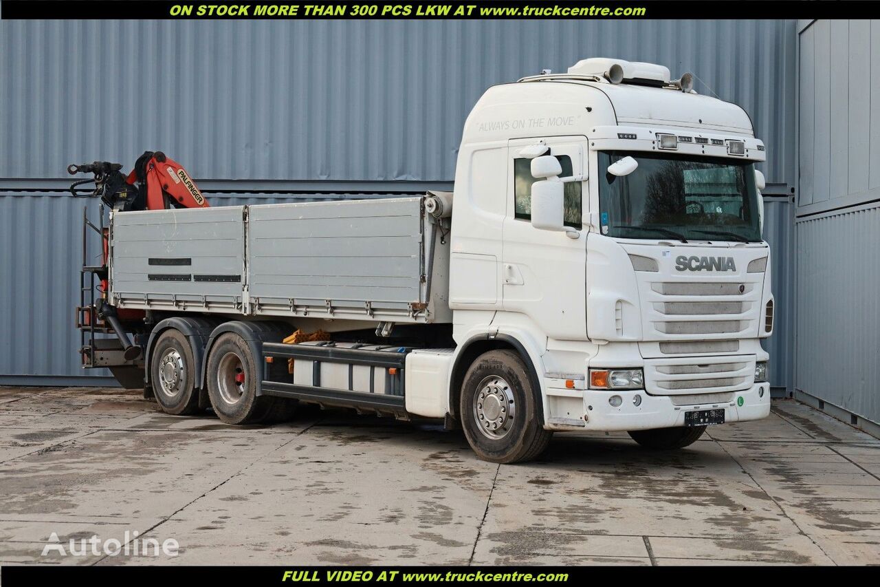 Scania R 420, CRANE PALFINGER  (REMOVABLE), RETARDER camión caja abierta